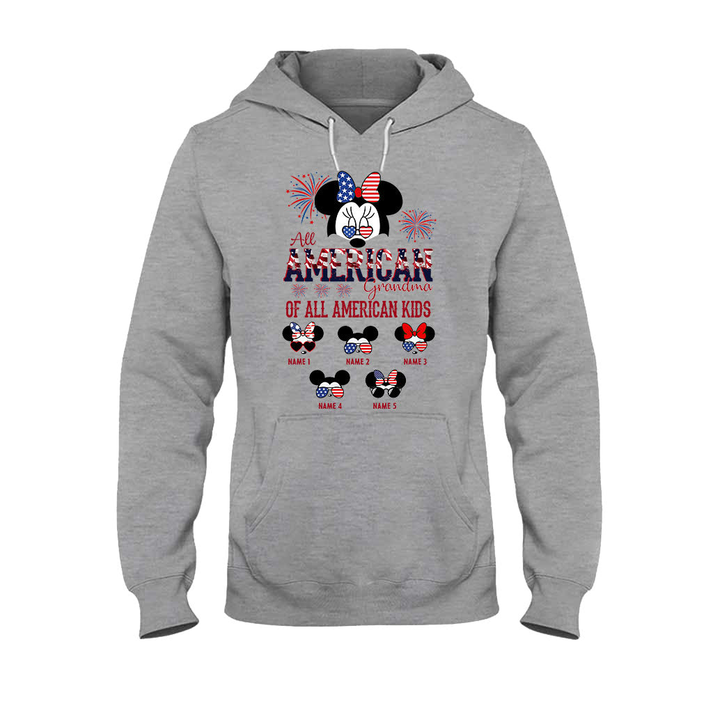 Personalized All American Grandma T-Shirt Hoodie Custom Names Gift
