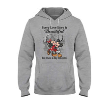 Load image into Gallery viewer, Personalized Love Story Mouse T-Shirt &amp; Hoodie Gift for Couples

