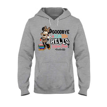 Load image into Gallery viewer, Personalized Teacher T-Shirt and Hoodie Goodbye Suntan Hello Lesson Plan Gift
