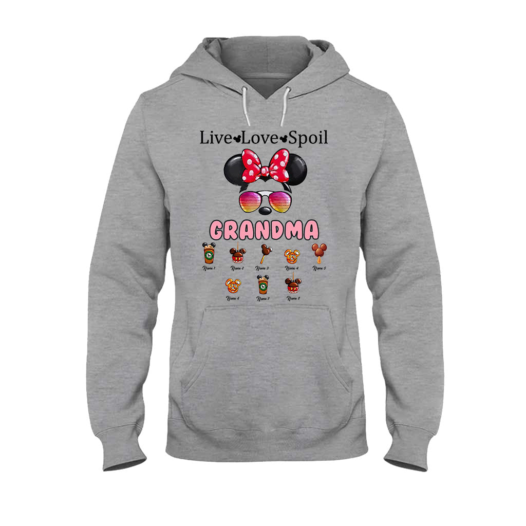 Personalized Live Love Spoil Mouse T-shirt for Grandma