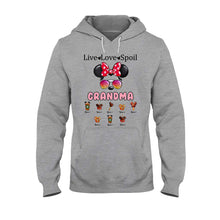 Load image into Gallery viewer, Personalized Live Love Spoil Mouse T-shirt for Grandma
