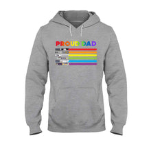 Load image into Gallery viewer, Personalized Proud Dad LGBT Support T-shirt &amp; Hoodie Gift

