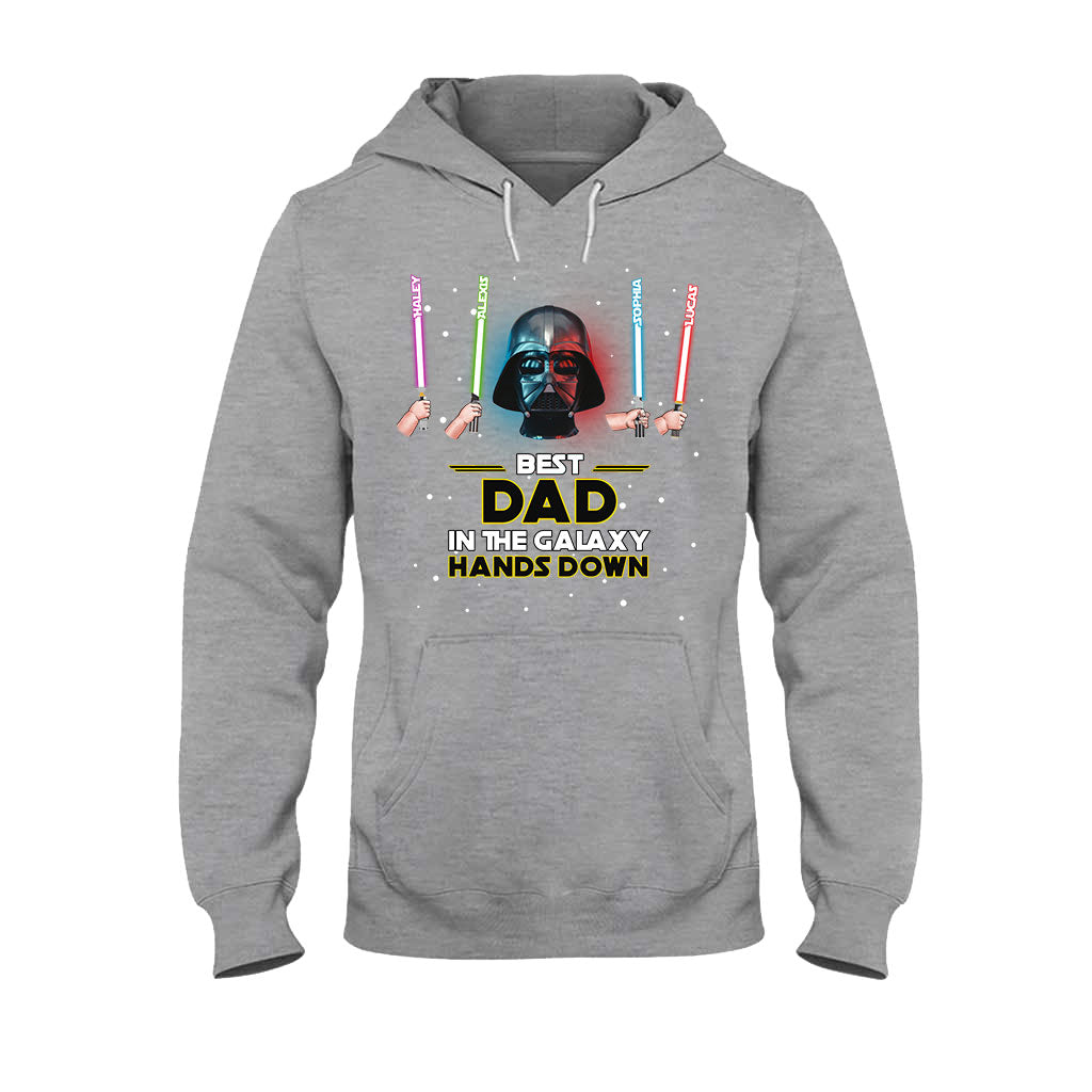 Personalized Best Dad in the Galaxy T-shirt & Hoodie Gift