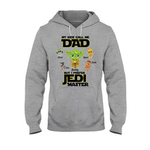 Load image into Gallery viewer, Personalized Jedi Master T-shirt for Dad with Custom Names
