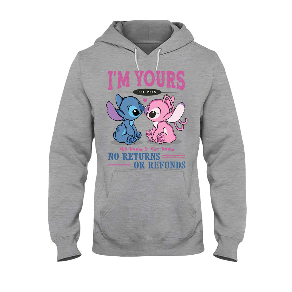 Personalized I'm Yours T-shirt & Hoodie with Custom Names for Couple Gift