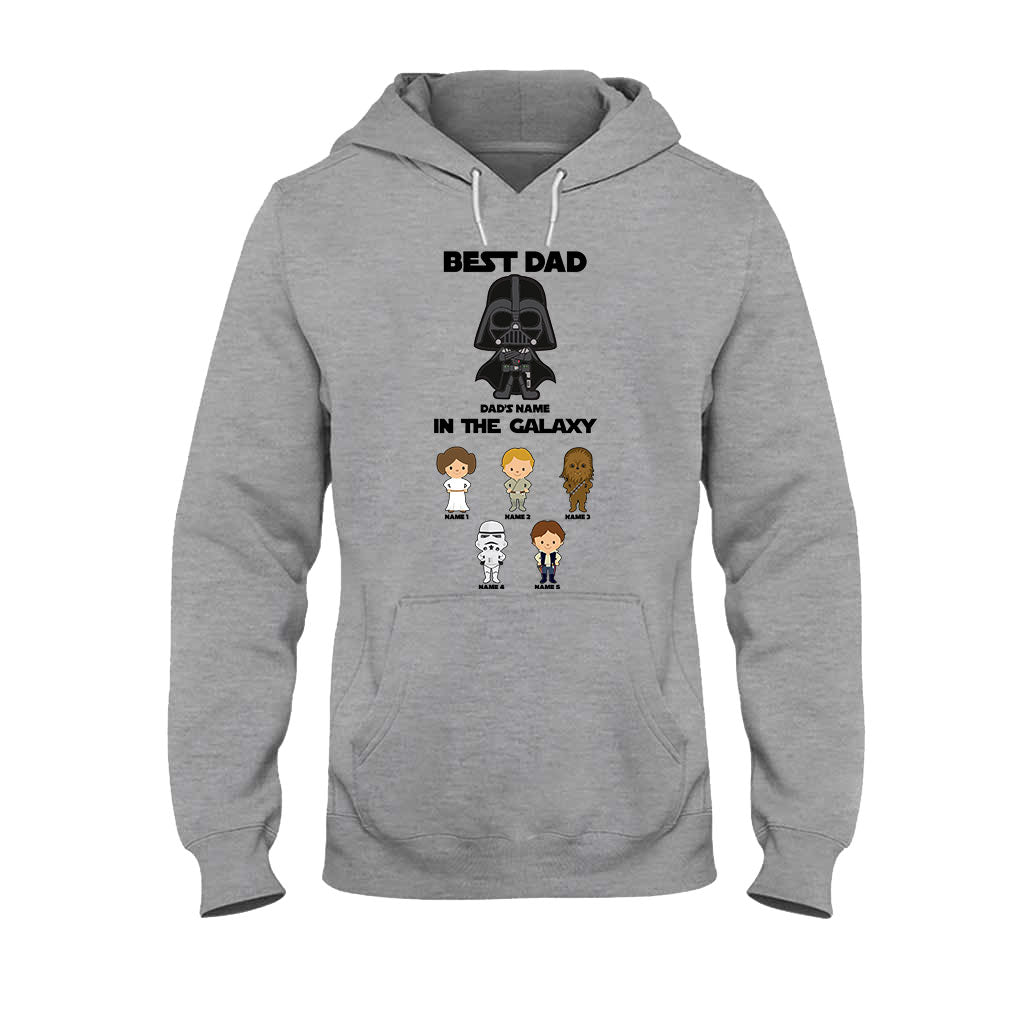 Personalized Best Dad In The Galaxy T-Shirt & Hoodie Gift for Father's Day