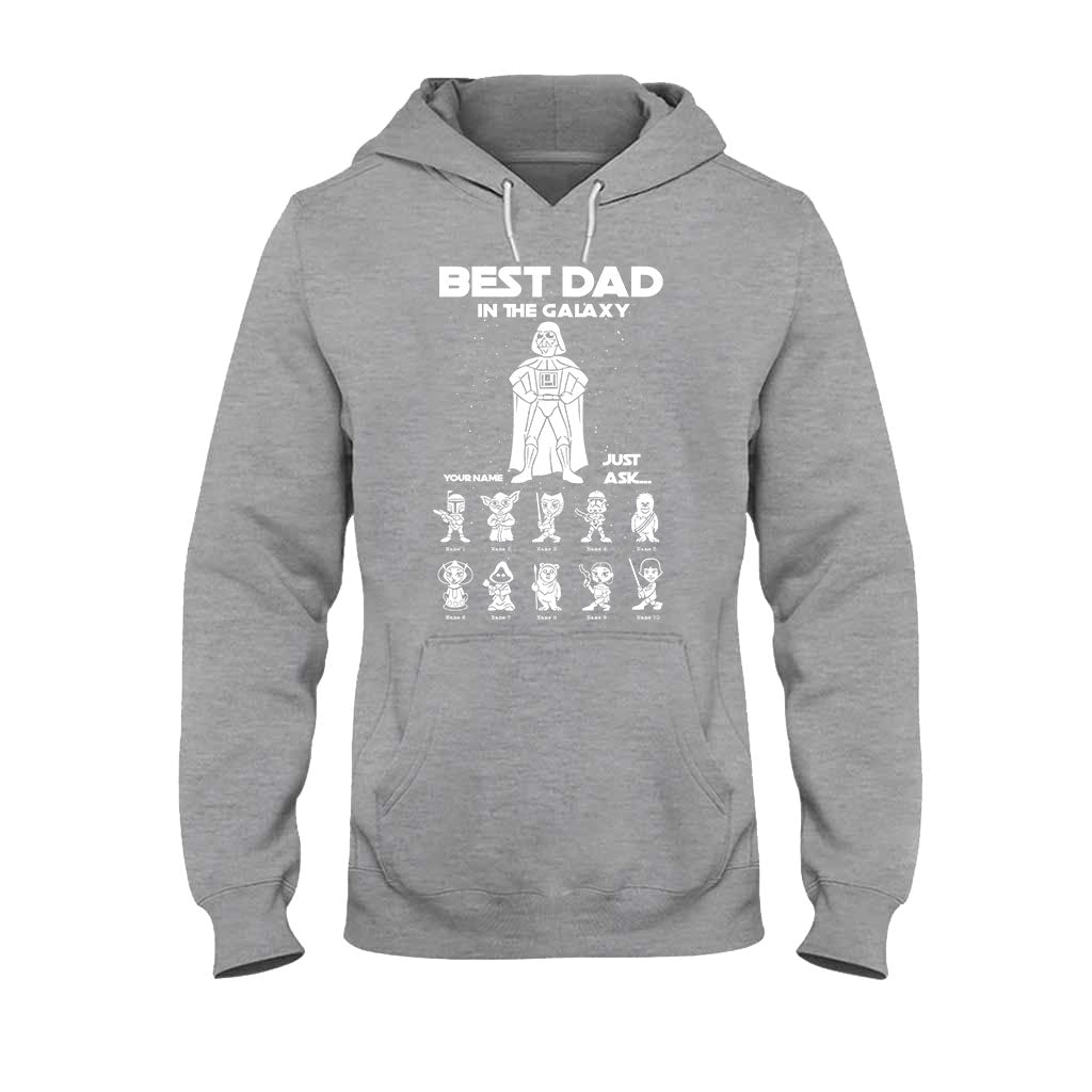 Personalized Best Dad In The Galaxy T-shirt & Hoodie Gift