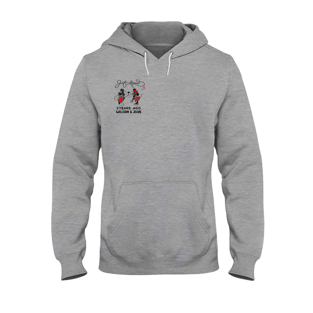 Personalized Just Married Couple T-Shirt & Hoodie Gift