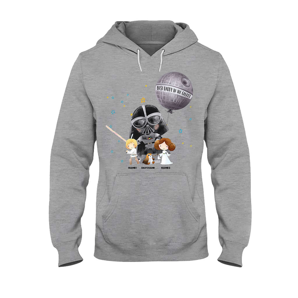 Personalized Best Dad in the Galaxy T-Shirt & Hoodie for Father's Day