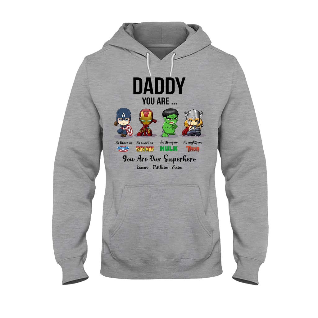 Personalized Father's Day T-shirt Hoodie Superhero Gift