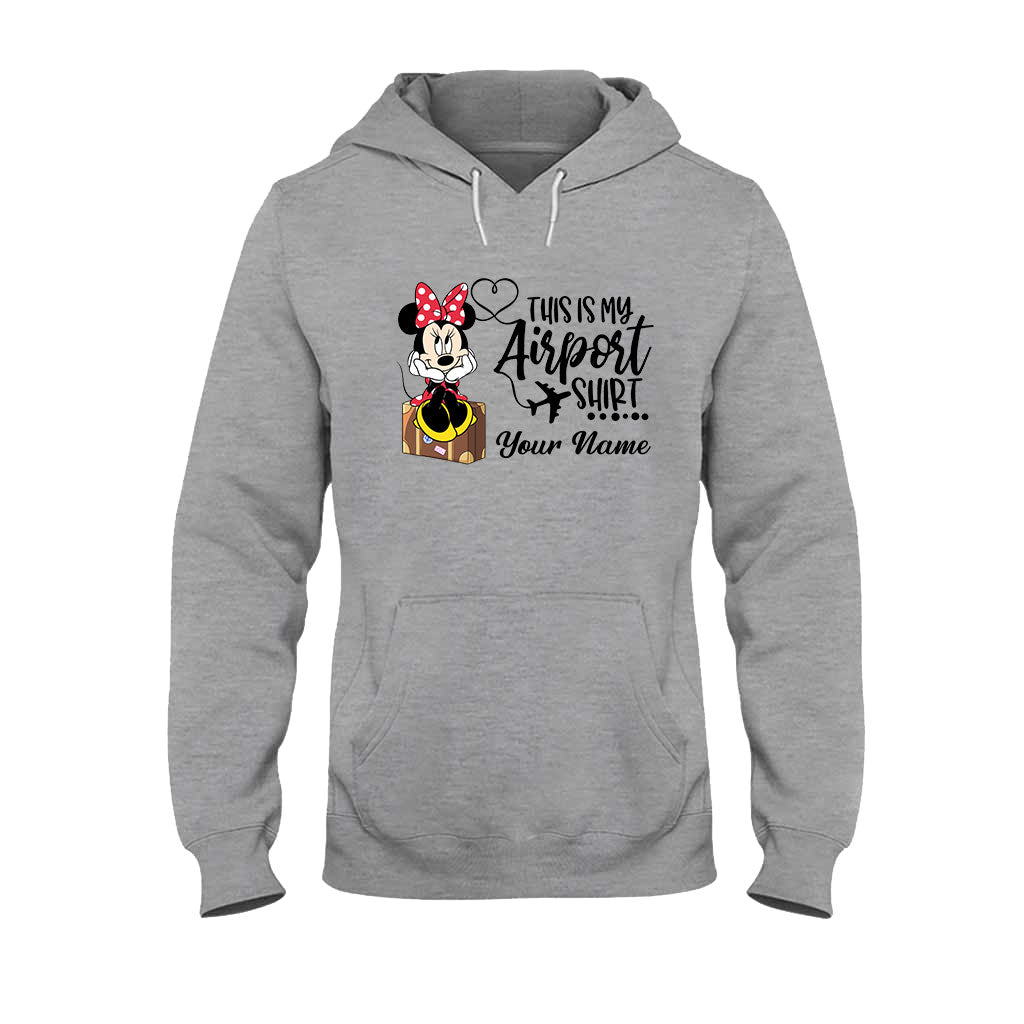 Personalized Mouse Airport Shirt Custom Name T-shirt Hoodie Gift for Travelers