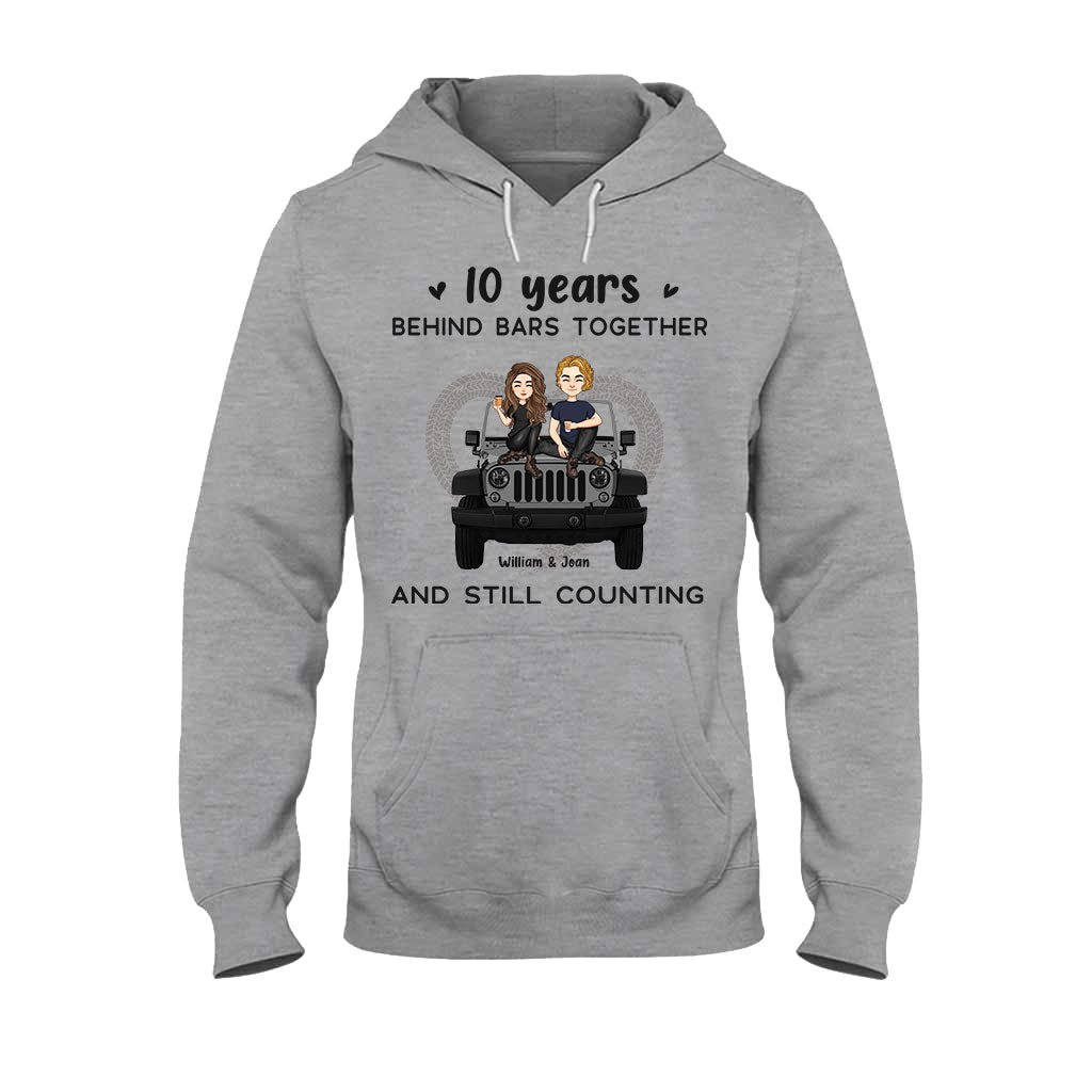 Personalized Couple T-shirt & Hoodie 10 Years Behind Bars Gift