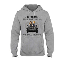 Load image into Gallery viewer, Personalized Couple T-shirt &amp; Hoodie 10 Years Behind Bars Gift
