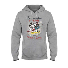 Load image into Gallery viewer, Personalized Couple Mouse T-shirt and Hoodie for Anniversary Gift
