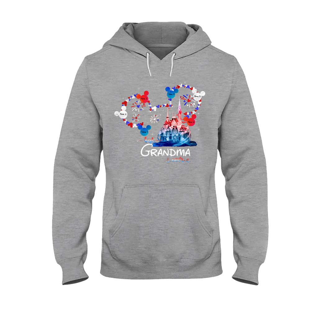 Personalized Best Grandma Ever T-shirt & Hoodie for Independence Day Gift