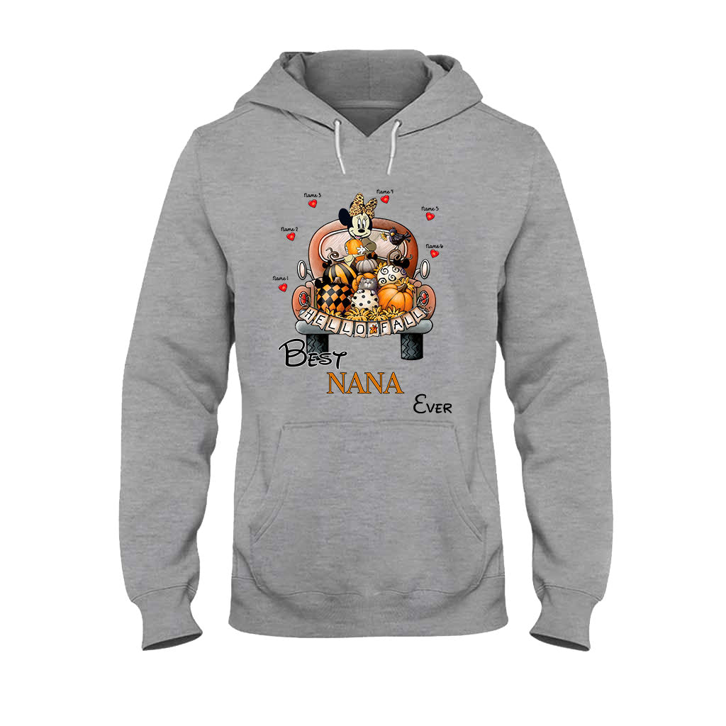 Personalized Hello Fall T-shirt & Hoodie with Custom Names for Family