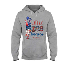 Load image into Gallery viewer, Personalized Independence Day Little Miss T-Shirt and Hoodie Custom Name Gift
