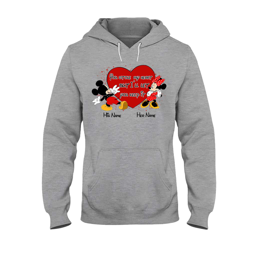 Personalized Couple Mouse T-shirt & Hoodie with Names Gift