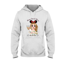 Load image into Gallery viewer, Personalized Mouse Ears &amp; Books T-Shirt for Girls - Custom Name Gift
