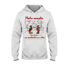 Load image into Gallery viewer, Personalized Mickey Mouse T-Shirt &amp; Hoodie with Custom Names for Couples
