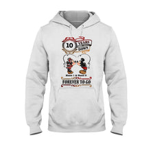 Load image into Gallery viewer, Personalized Couple T-shirt and Hoodie Custom Names Forever to Go Gift
