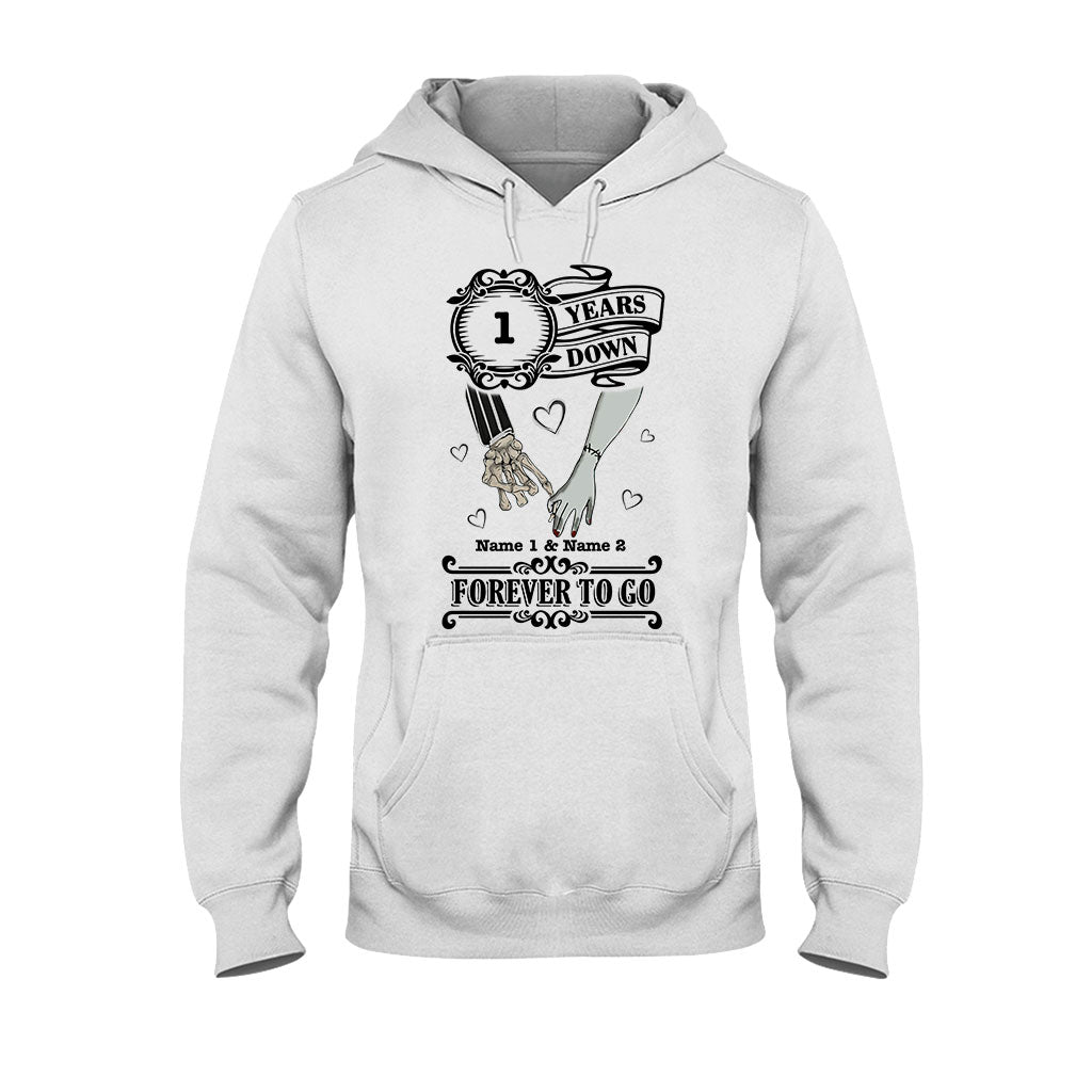 Personalized Couple T-shirt Hoodie Forever To Go Custom Name Gift