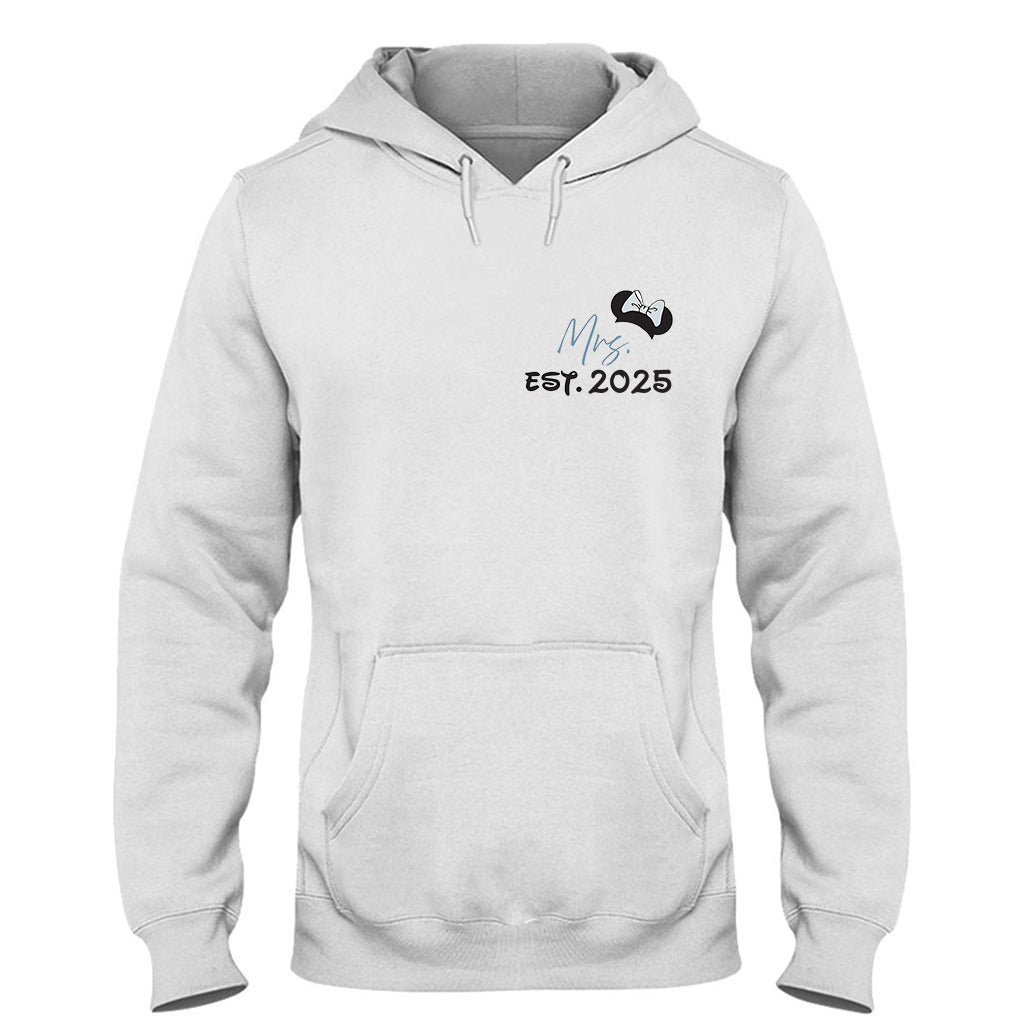 Personalized Disney Mouse T-Shirt & Hoodie for Couples - Custom Name & Date Gift