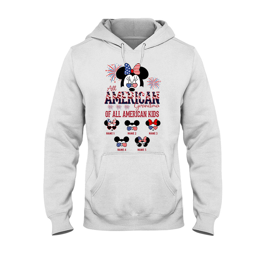 Personalized All American Grandma T-Shirt Hoodie Custom Names Gift