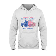 Load image into Gallery viewer, Personalized Baecation Couple T-Shirt and Hoodie Custom Names Gift
