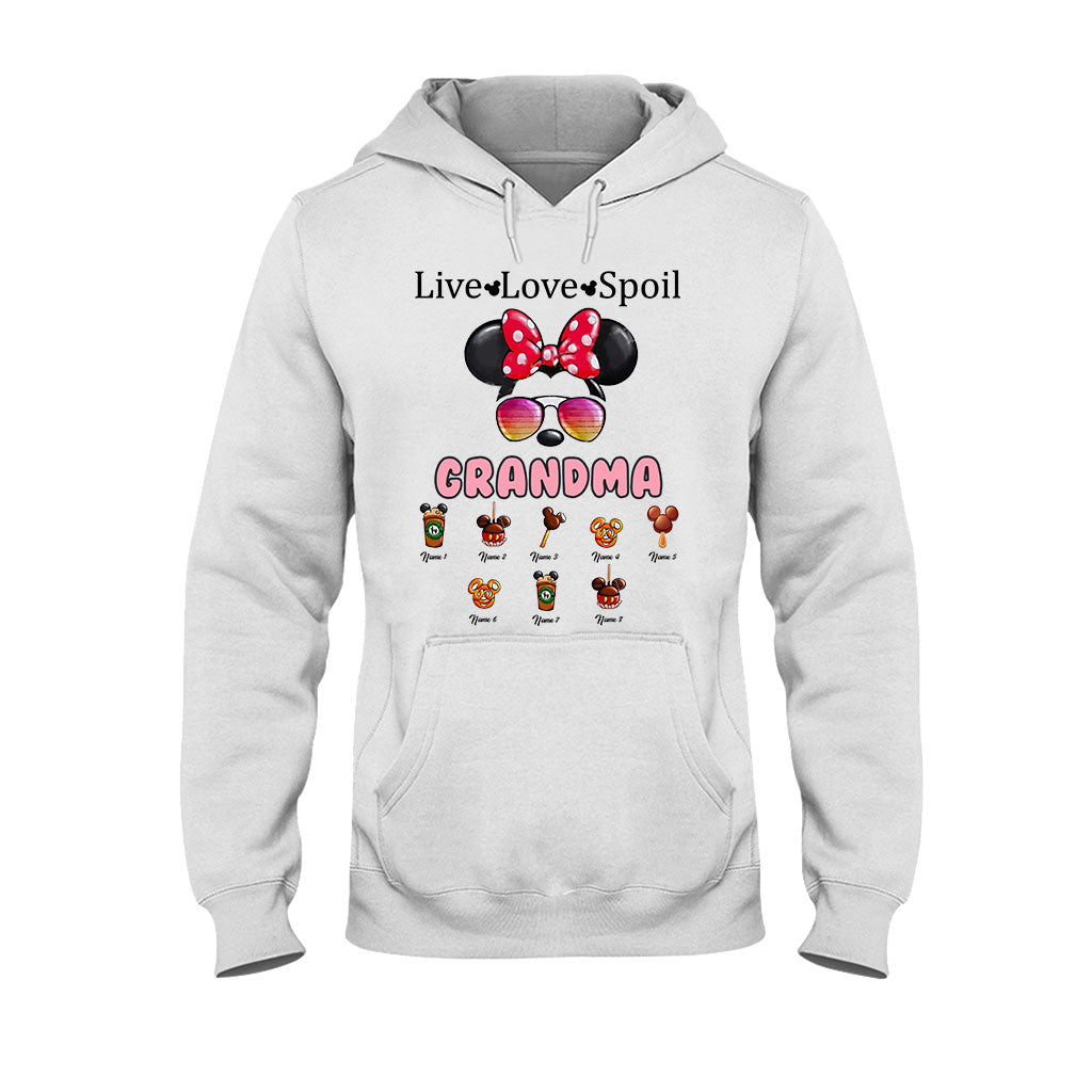 Personalized Live Love Spoil Mouse T-shirt for Grandma