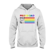 Load image into Gallery viewer, Personalized Proud Dad LGBT Support T-shirt &amp; Hoodie Gift
