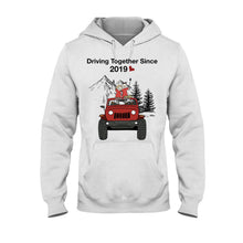 Load image into Gallery viewer, Personalized Couple Driving Together Since Shirt &amp; Hoodie Gift
