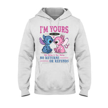 Load image into Gallery viewer, Personalized I'm Yours T-shirt &amp; Hoodie with Custom Names for Couple Gift

