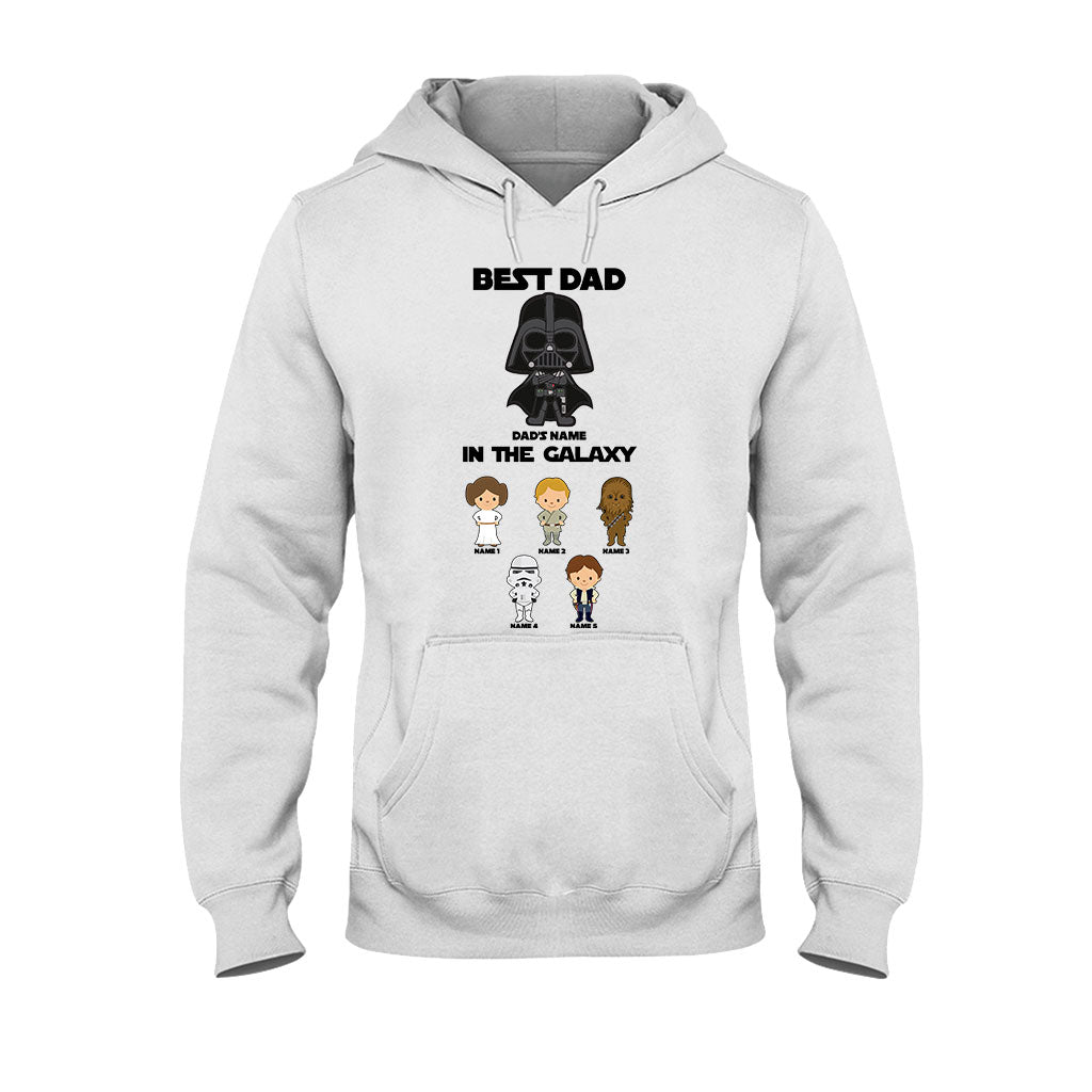 Personalized Best Dad In The Galaxy T-Shirt & Hoodie Gift for Father's Day