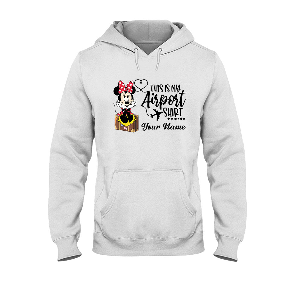 Personalized Mouse Airport Shirt Custom Name T-shirt Hoodie Gift for Travelers