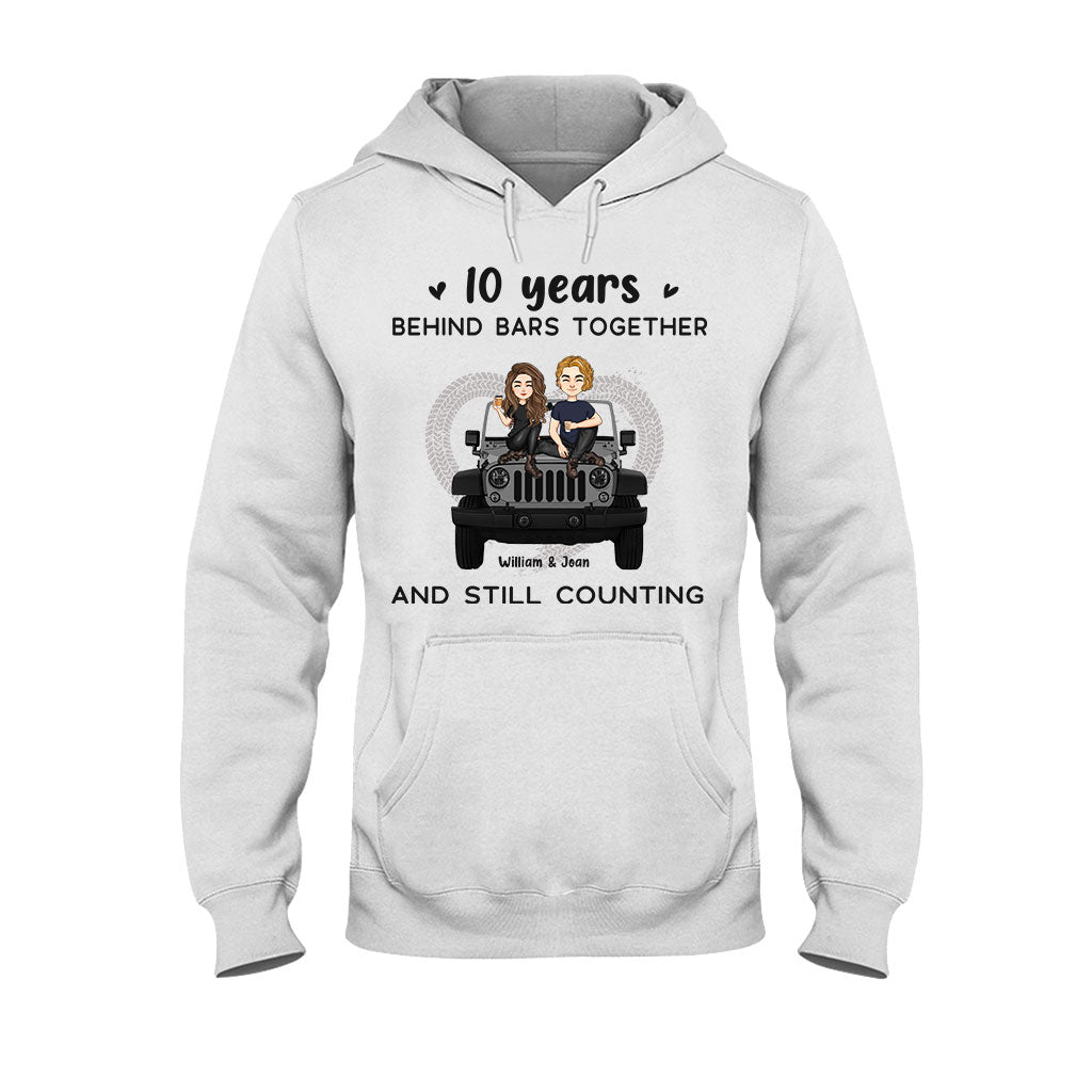 Personalized Couple T-shirt & Hoodie 10 Years Behind Bars Gift