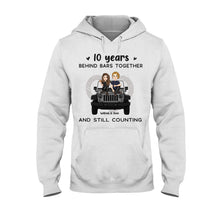 Load image into Gallery viewer, Personalized Couple T-shirt &amp; Hoodie 10 Years Behind Bars Gift
