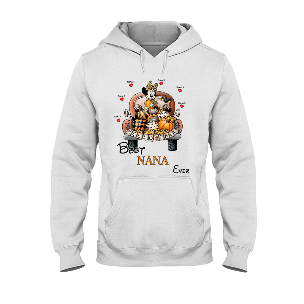 Personalized Hello Fall T-shirt & Hoodie with Custom Names for Family