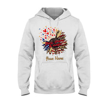 Load image into Gallery viewer, Personalized Independence Day T-Shirt &amp; Hoodie with American Flag Design
