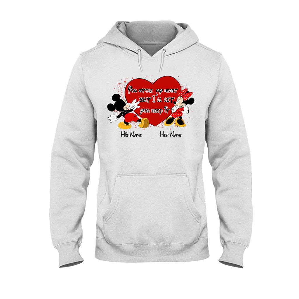 Personalized Couple Mouse T-shirt & Hoodie with Names Gift