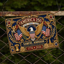 Load image into Gallery viewer, Personalized Metal Sign USA Eagle Liberty Bell Custom Gift
