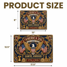 Load image into Gallery viewer, Personalized Metal Sign USA Eagle Liberty Bell Custom Gift
