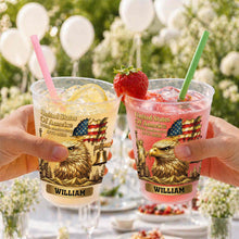 Load image into Gallery viewer, Personalized Frosted Cups USA Flag Custom Name Gift Idea
