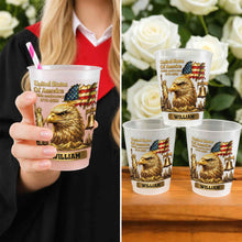 Load image into Gallery viewer, Personalized Frosted Cups USA Flag Custom Name Gift Idea
