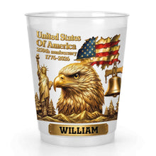 Load image into Gallery viewer, Personalized Frosted Cups USA Flag Custom Name Gift Idea
