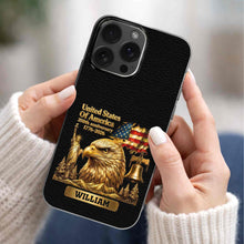 Load image into Gallery viewer, Personalized Clear Phone Case USA Eagle Custom Name Gift
