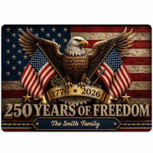 Load image into Gallery viewer, Personalized Bald Eagle Metal Sign Custom Family Name Gift
