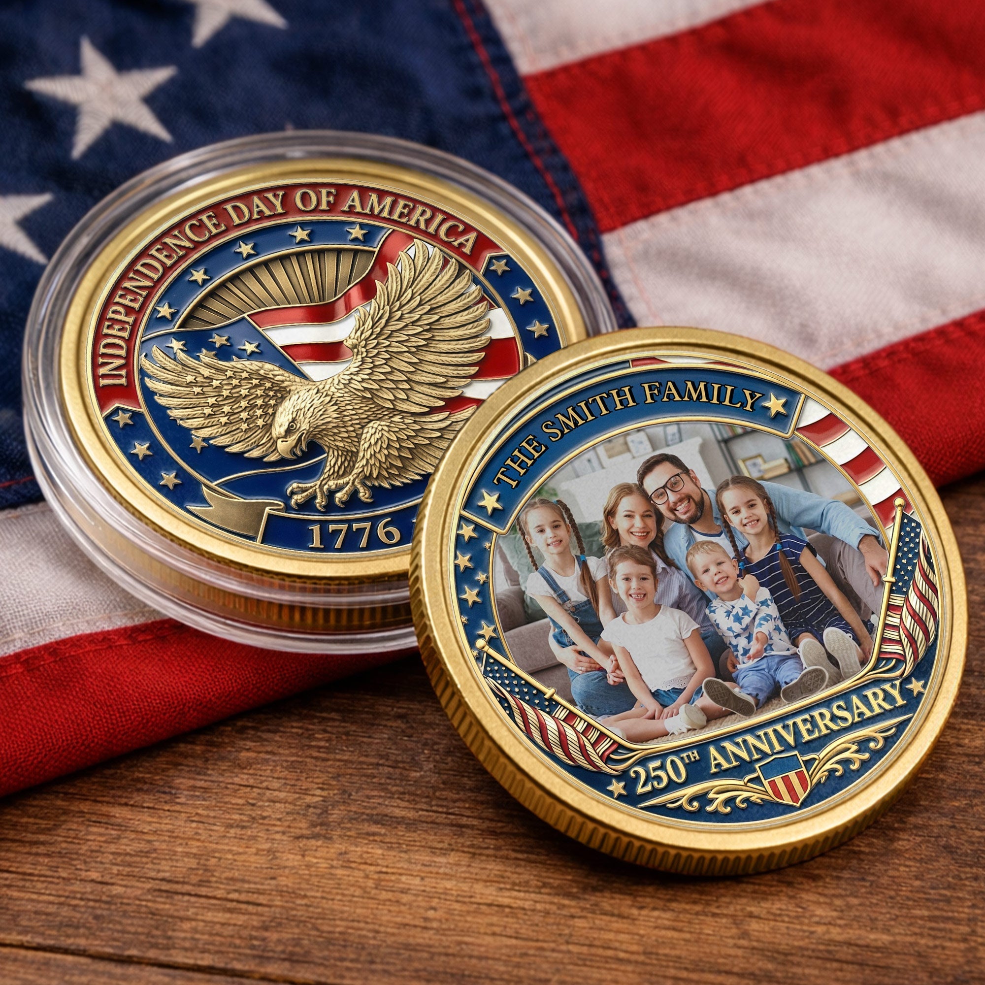 Personalized Commemorative Coin Custom Family Photo Gift