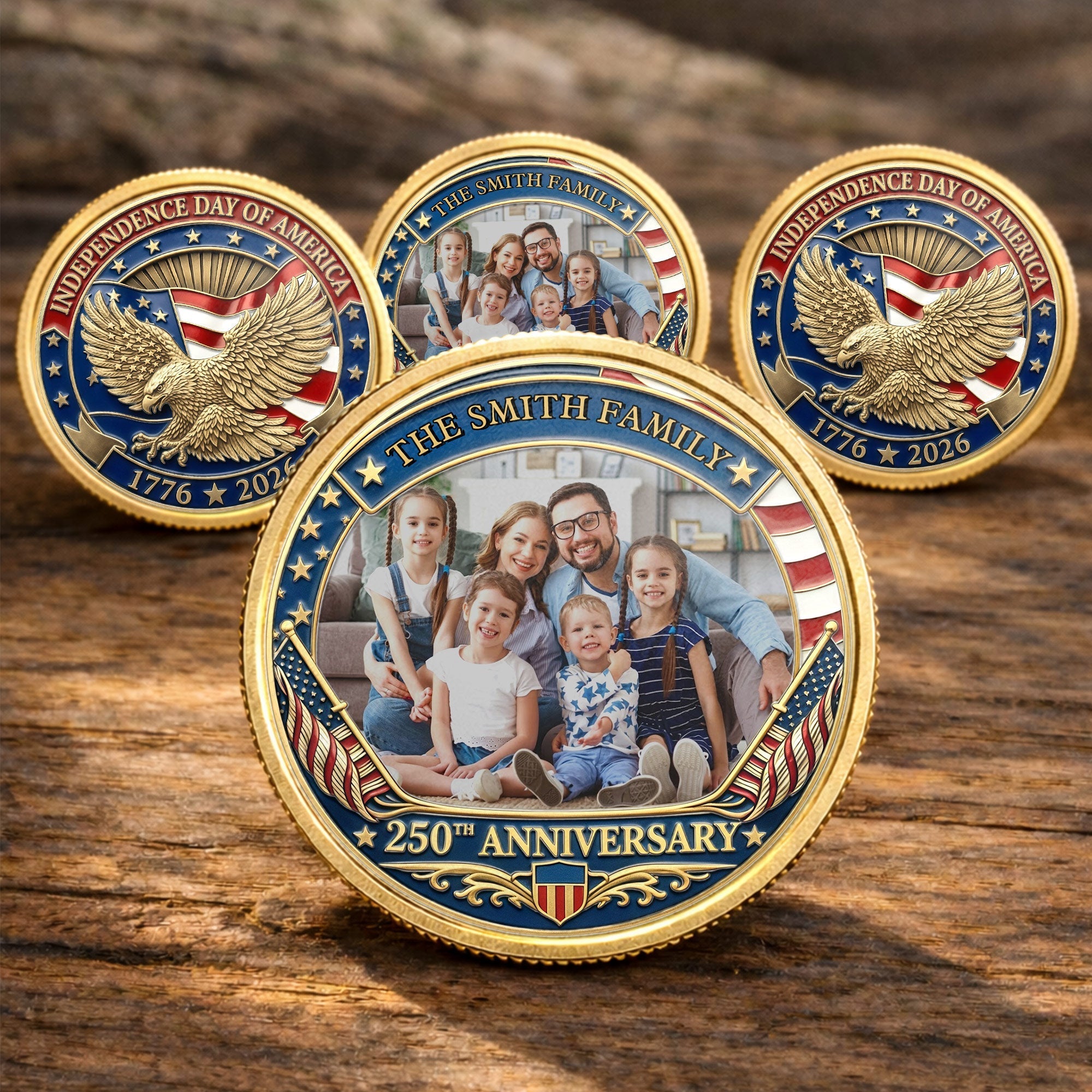 Personalized Commemorative Coin Custom Family Photo Gift