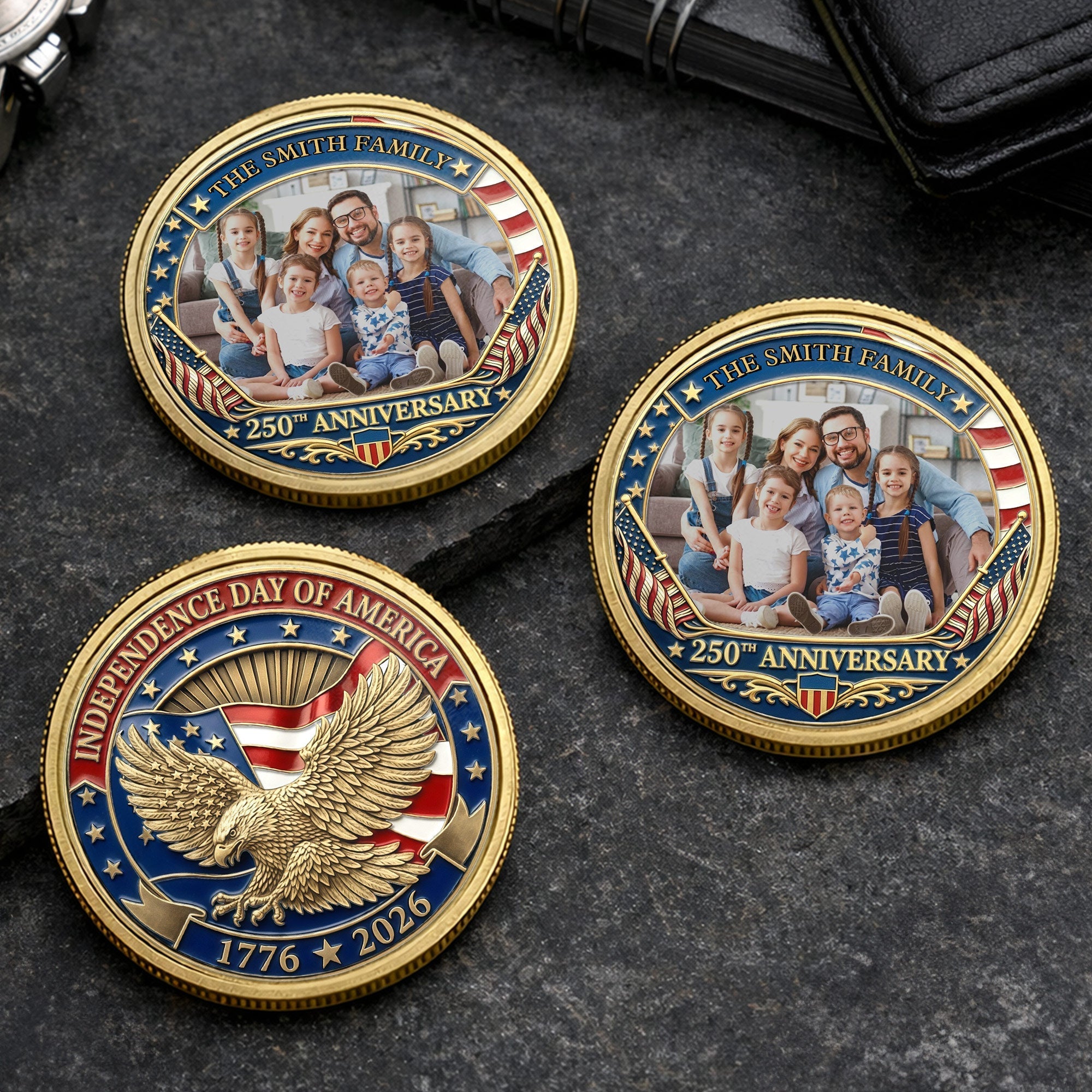 Personalized Commemorative Coin Custom Family Photo Gift